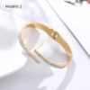 Bracelete de Aço Inoxidável com Zircônia - Image 2