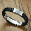 Pulseira de Couro Genuíno Trançado e Aço Inoxidável. - Image 6