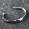 Bracelete de Aço Inoxidável com Couro Genuíno - Image 4