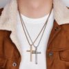 Colar Masculino com Crucifixo de Aço Inoxidável - Image 2