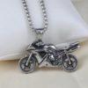 Colar Motocicleta Esportiva de Aço Inoxidável.
