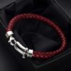 Pulseira de Couro Genuíno com Fecho de Ferradura em Aço Inoxidável - Image 4