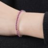 Pulseira Riviera de Prata 925 Cravejada de Pedra Rubi - Image 3