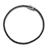 Pulseira Riviera de Prata 925 - Cravejada de Pedra Ônix 3mm