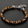 Pulseira de Pedras Naturais Com Tranca de Aço Inoxidável - Image 2
