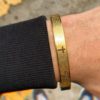 Bracelete de Aço Inoxidável 316l Com a Oração do Pai Nosso.